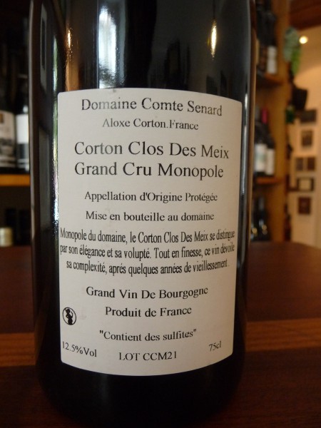 Corton Grand Cru Monopole "Clos de Meix" 2021